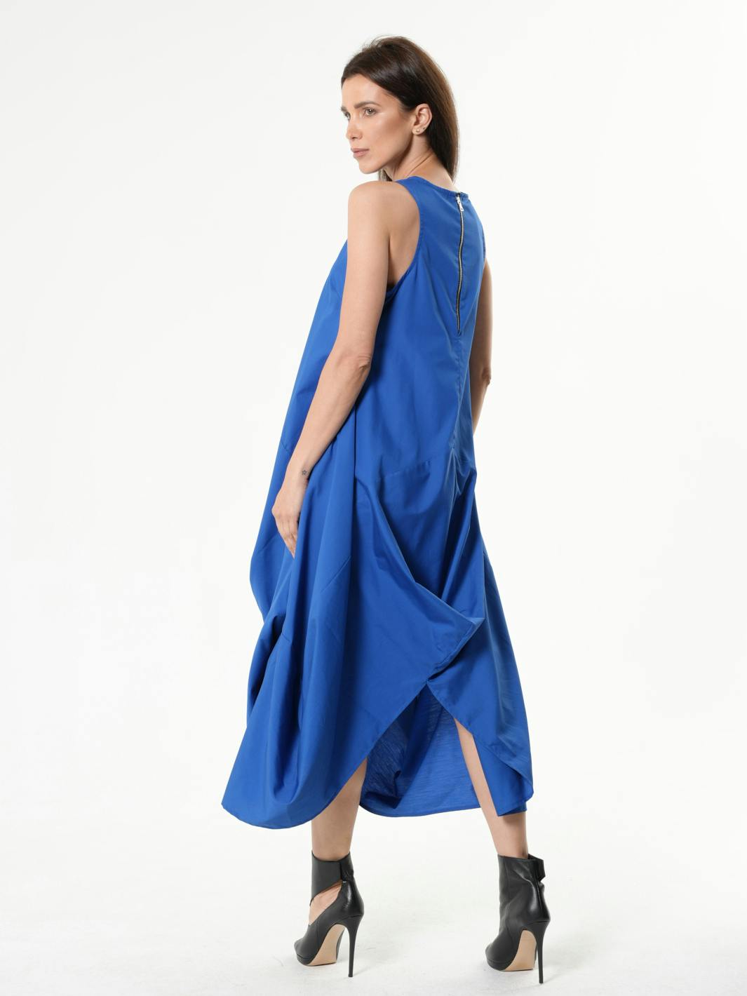 Thumbnail preview #4 for Draped Asymmetric Sleeveless Dress 