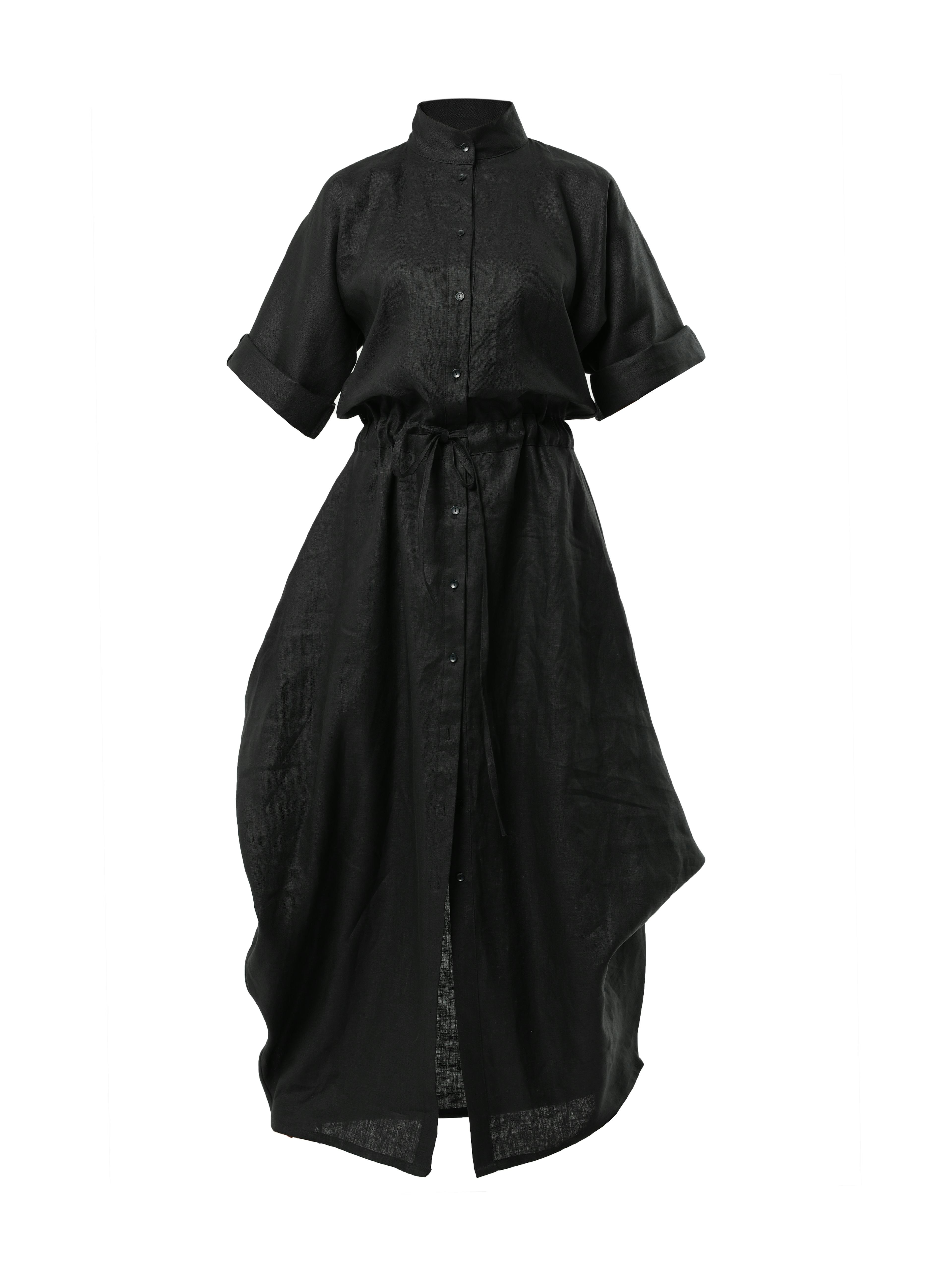 Thumbnail preview #17 for Maxi Linen Shirt Dress