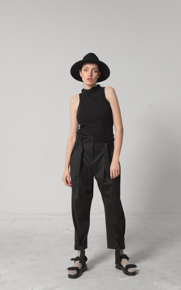 Loose Black Pants With Strips Detail, a product by METAMORPHOZA