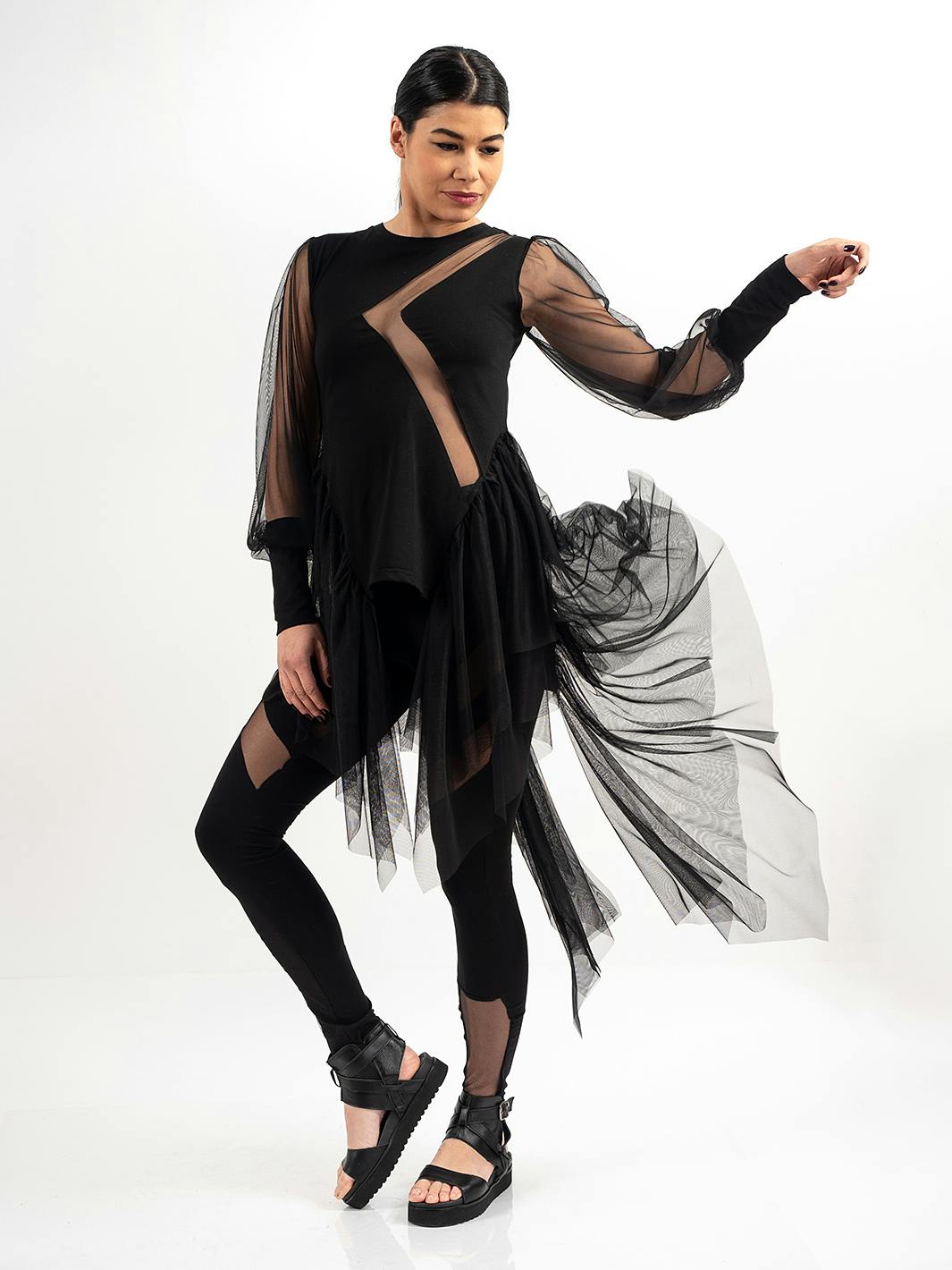 Extravagant Tunic With Tulle Accents , a product by METAMORPHOZA