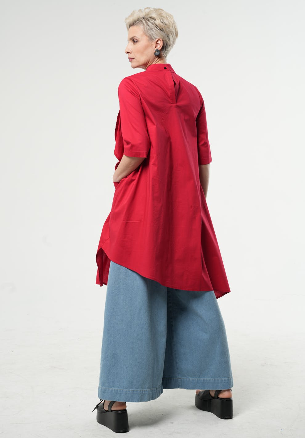 Thumbnail preview #4 for Avant Garde Asymmetric Tunic Shirt