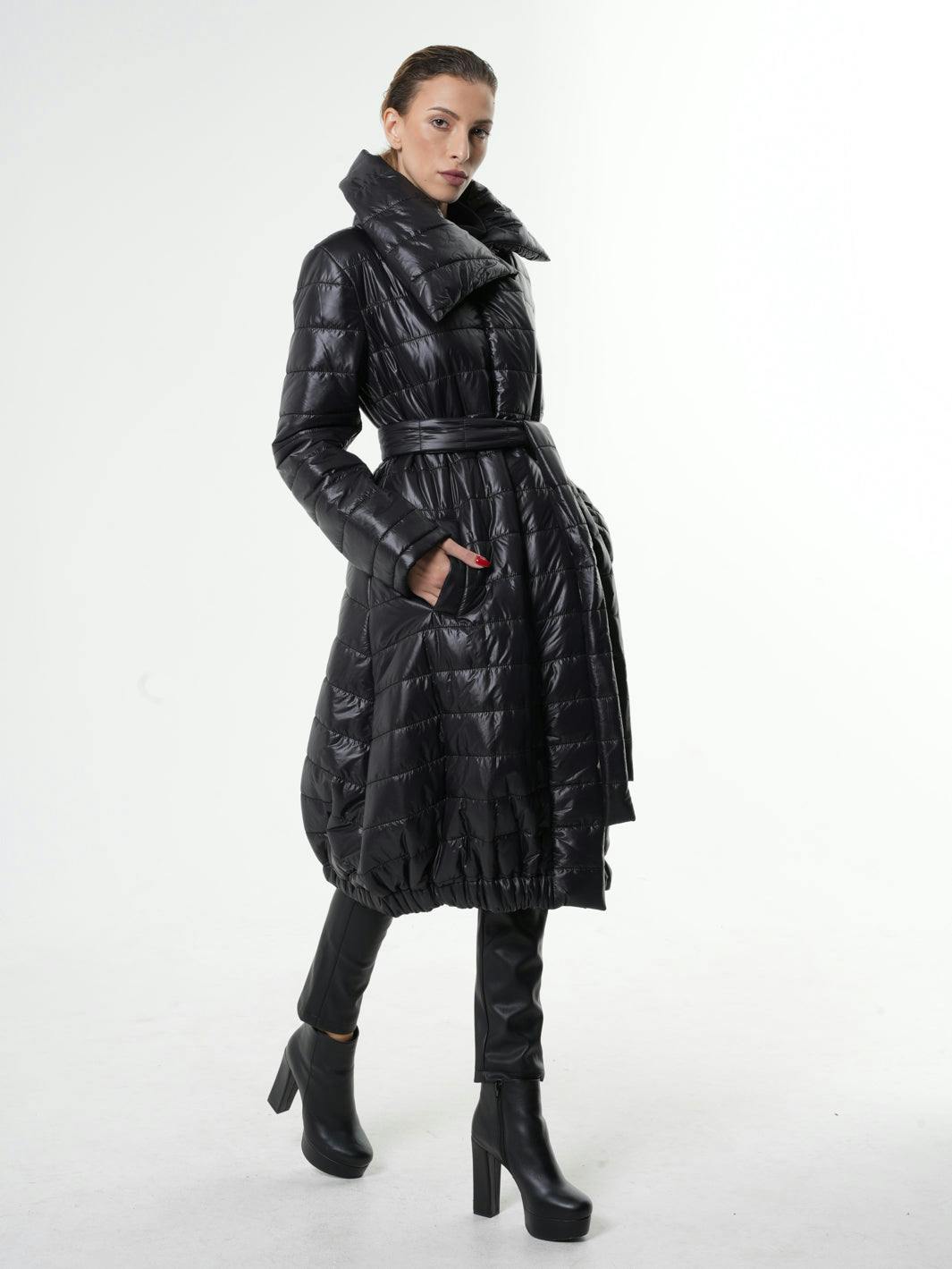 Thumbnail preview #2 for Long Winter Belted Coat