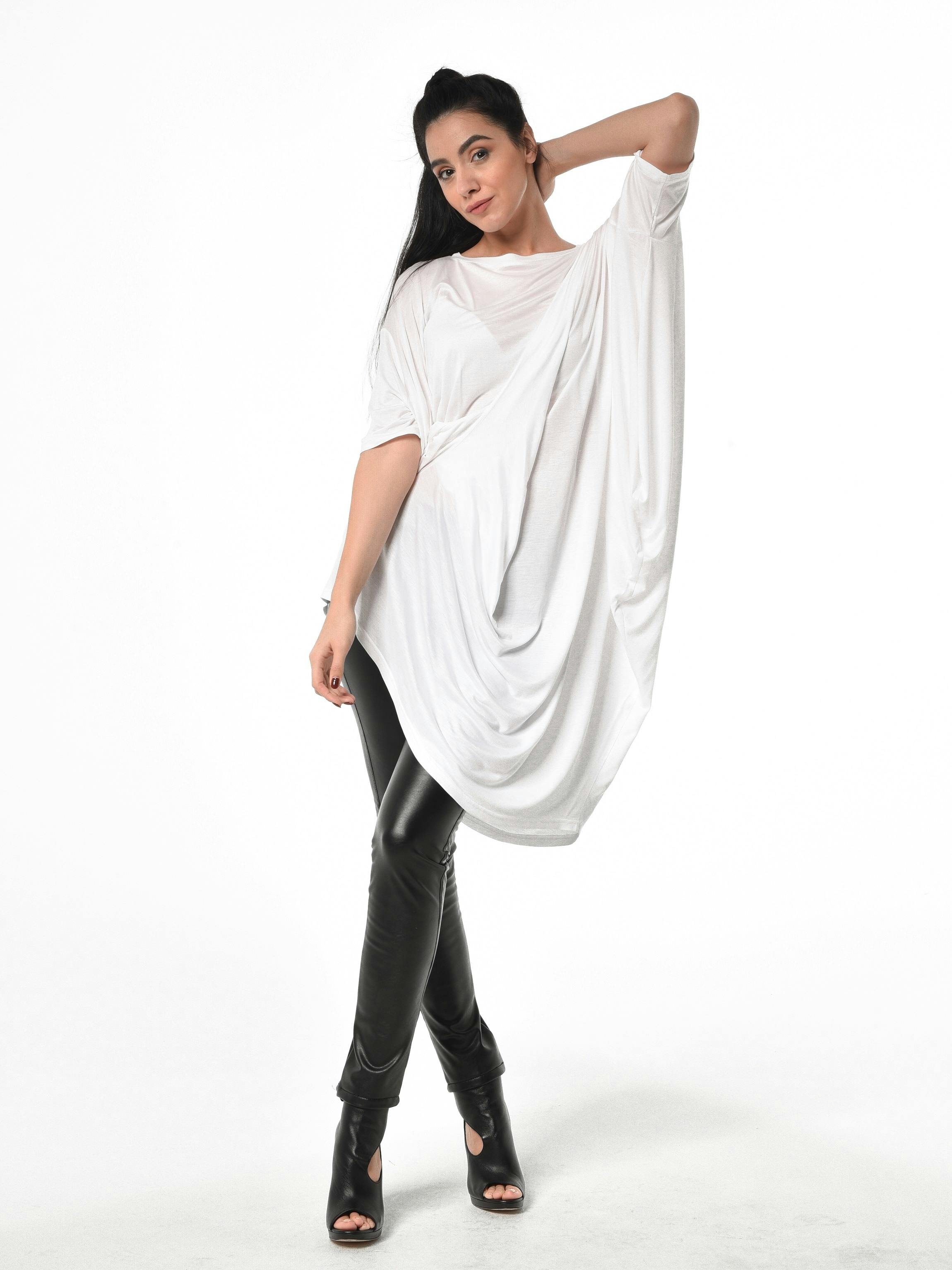 Thumbnail preview #2 for Asymmetric Oversized Tunic 