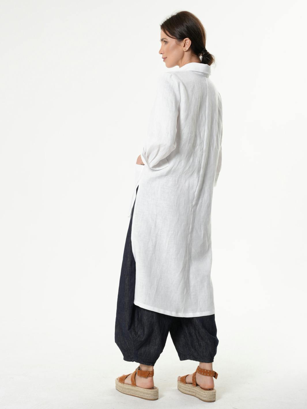 Thumbnail preview #4 for  Asymmetric Linen Shirt