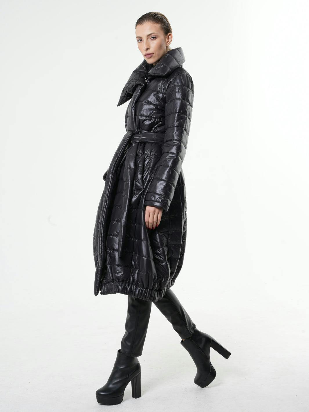 Thumbnail preview #4 for Long Winter Belted Coat