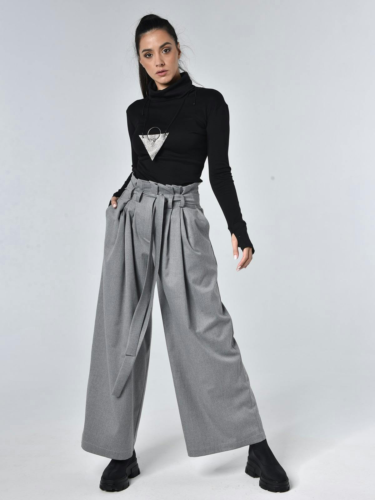 High Waisted Belted Pants, a product by METAMORPHOZA