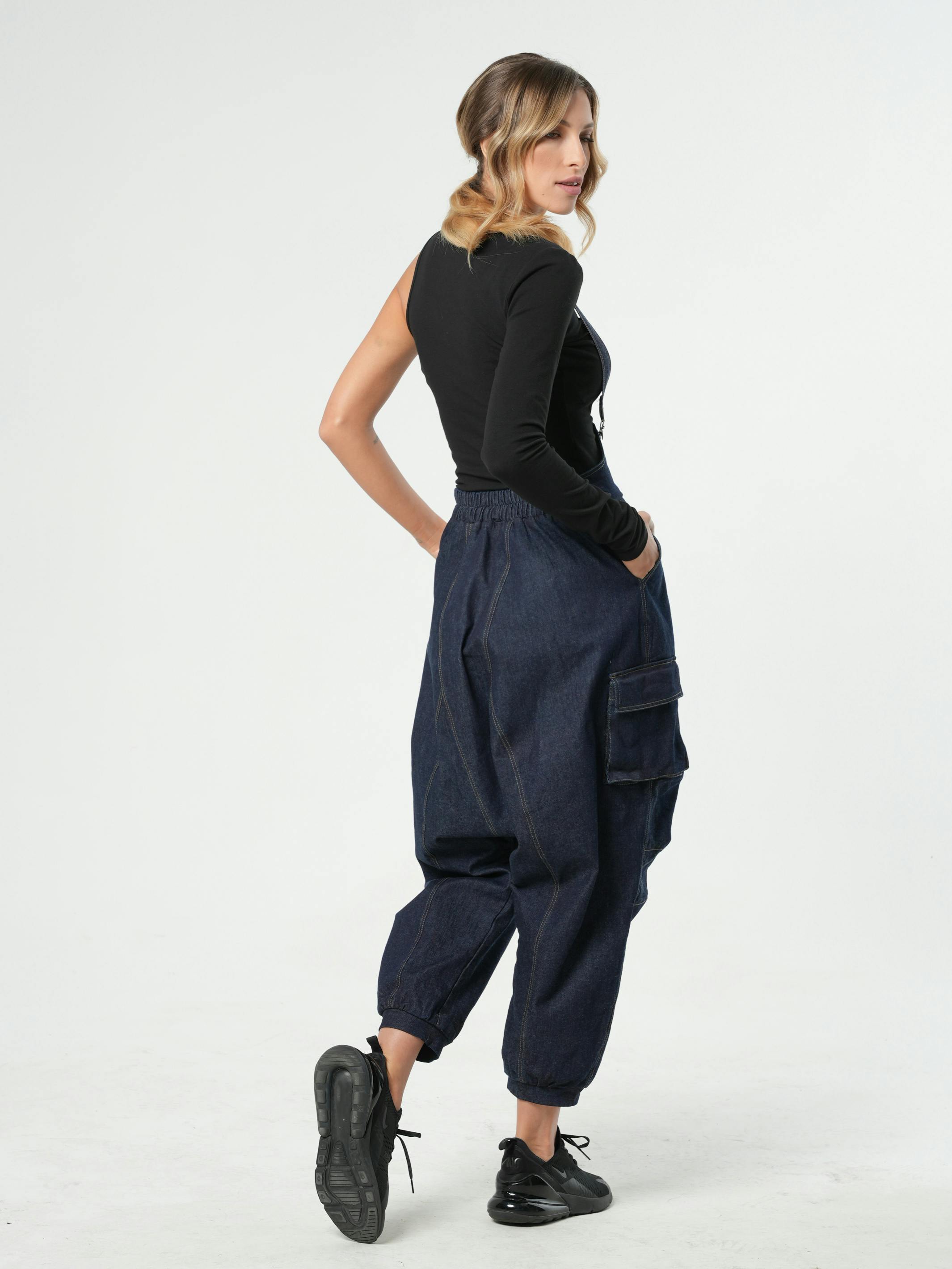 Thumbnail preview #1 for Oversized Dark Denim Jumpsuit