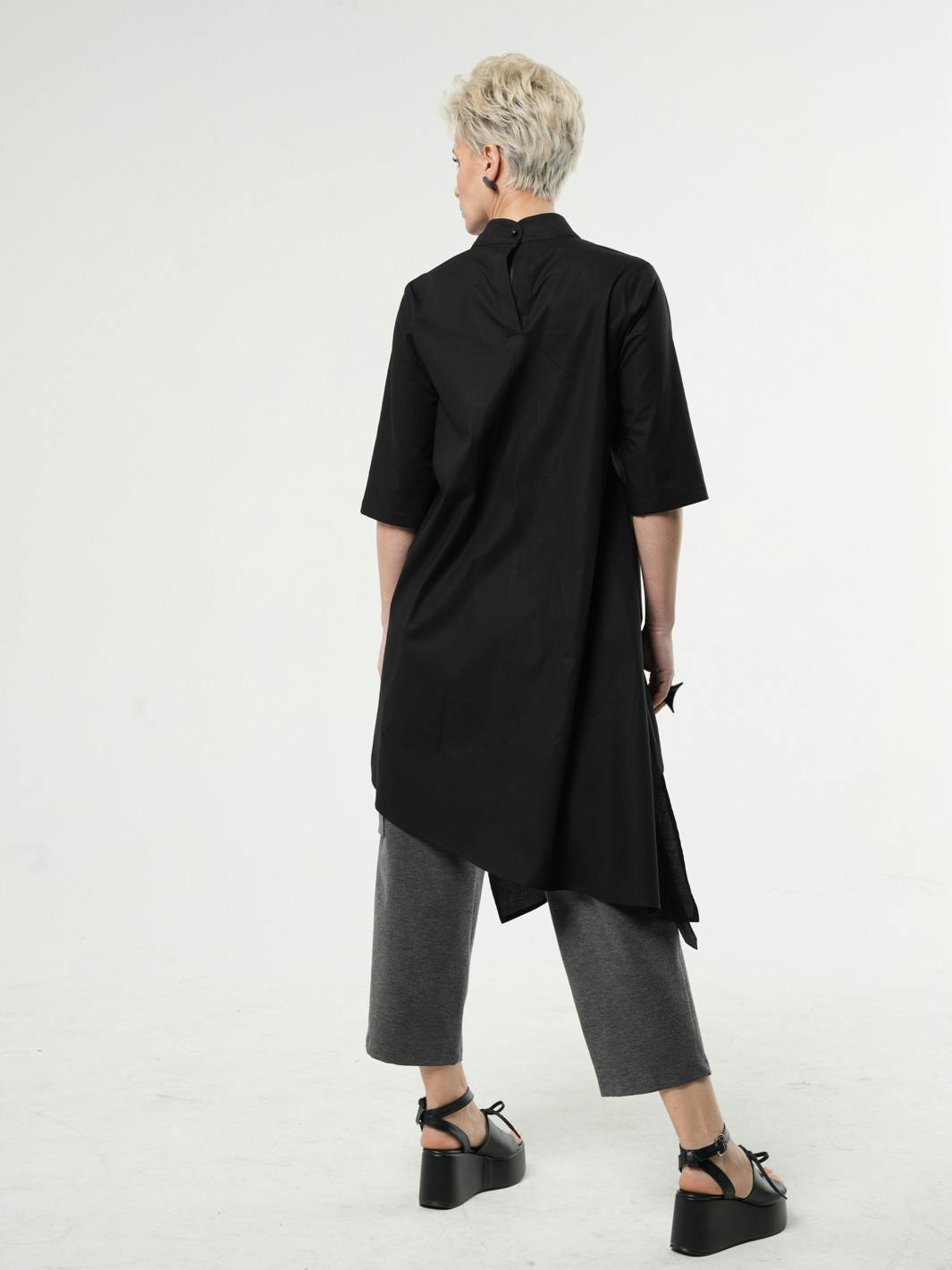 Thumbnail preview #5 for Avant Garde Asymmetric Tunic Shirt