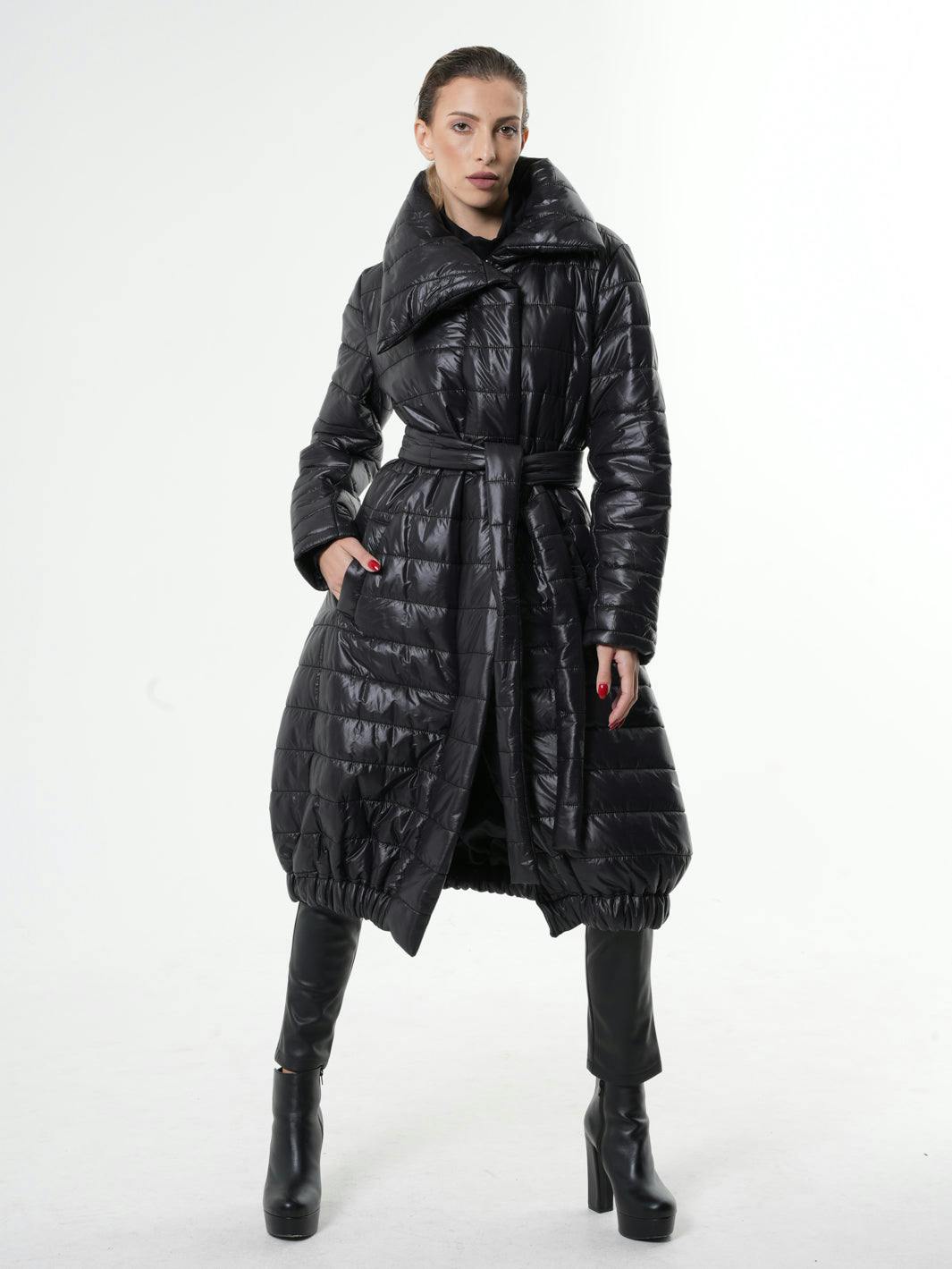 Long Winter Belted Coat, a product by METAMORPHOZA