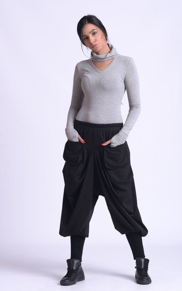 Drop Crotch Pants With Front Pockets, a product by METAMORPHOZA