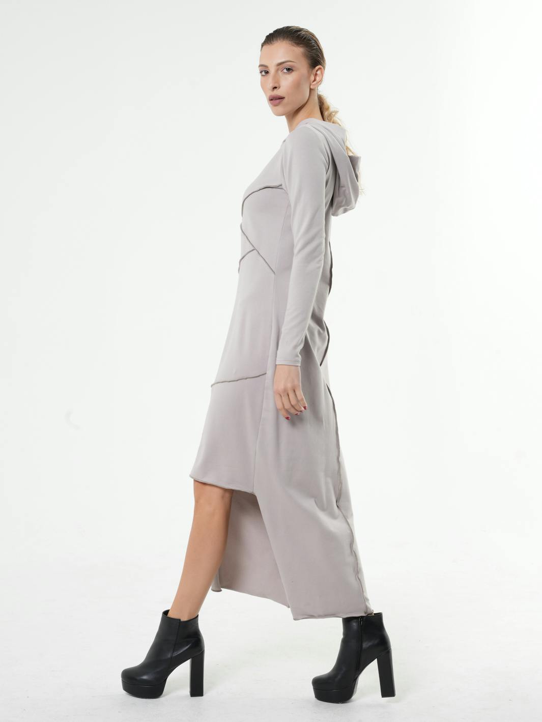 Thumbnail preview #7 for Asymmetric Hooded Dress