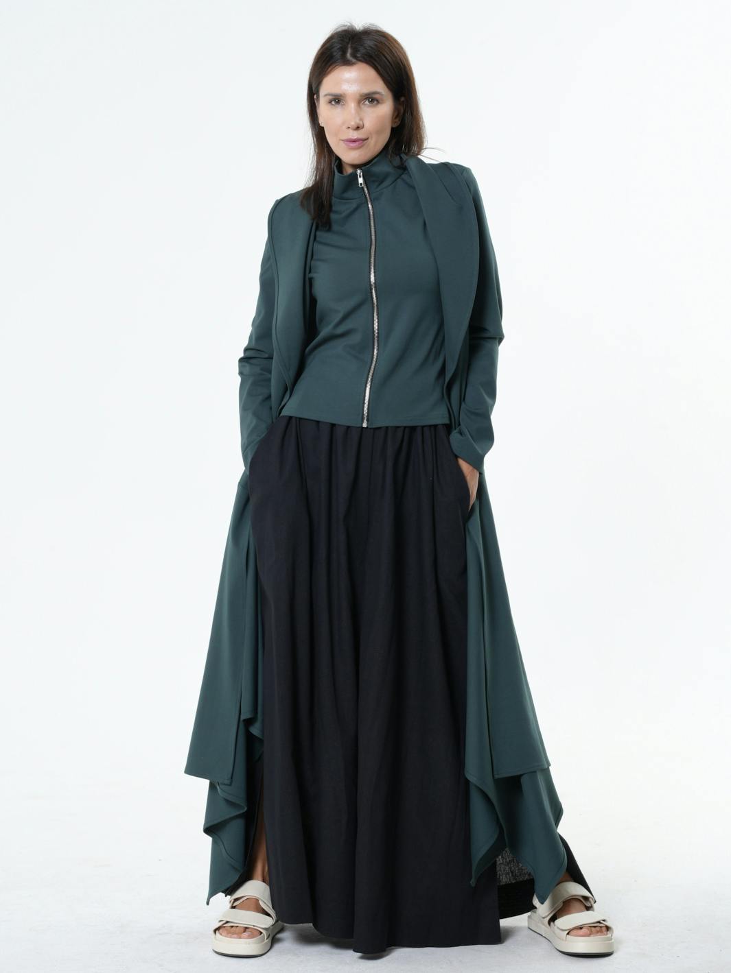 Thumbnail preview #6 for  Asymmetric Long Belted Cardigan