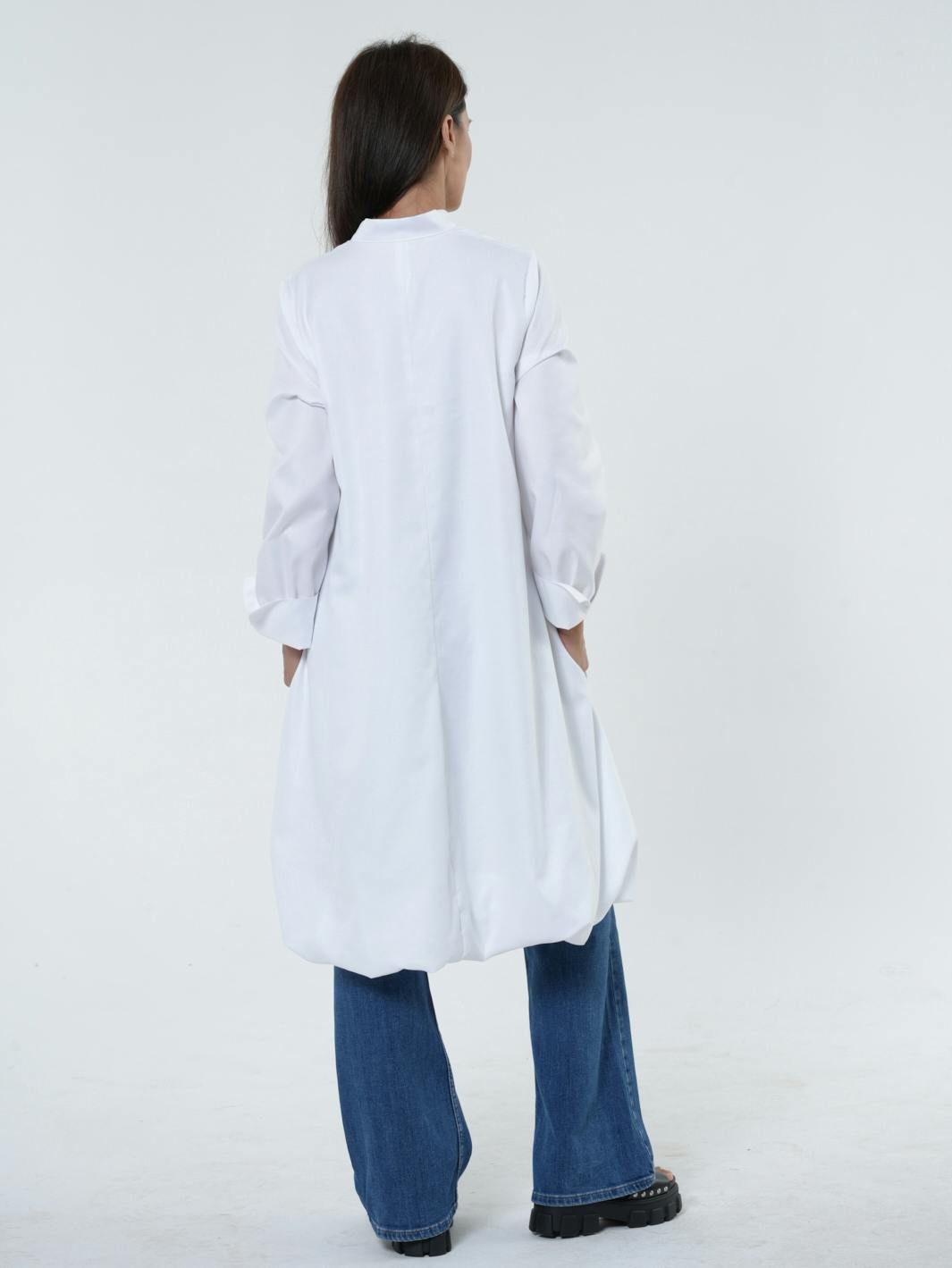 Thumbnail preview #5 for Long Sleeve Tunic Dress In White