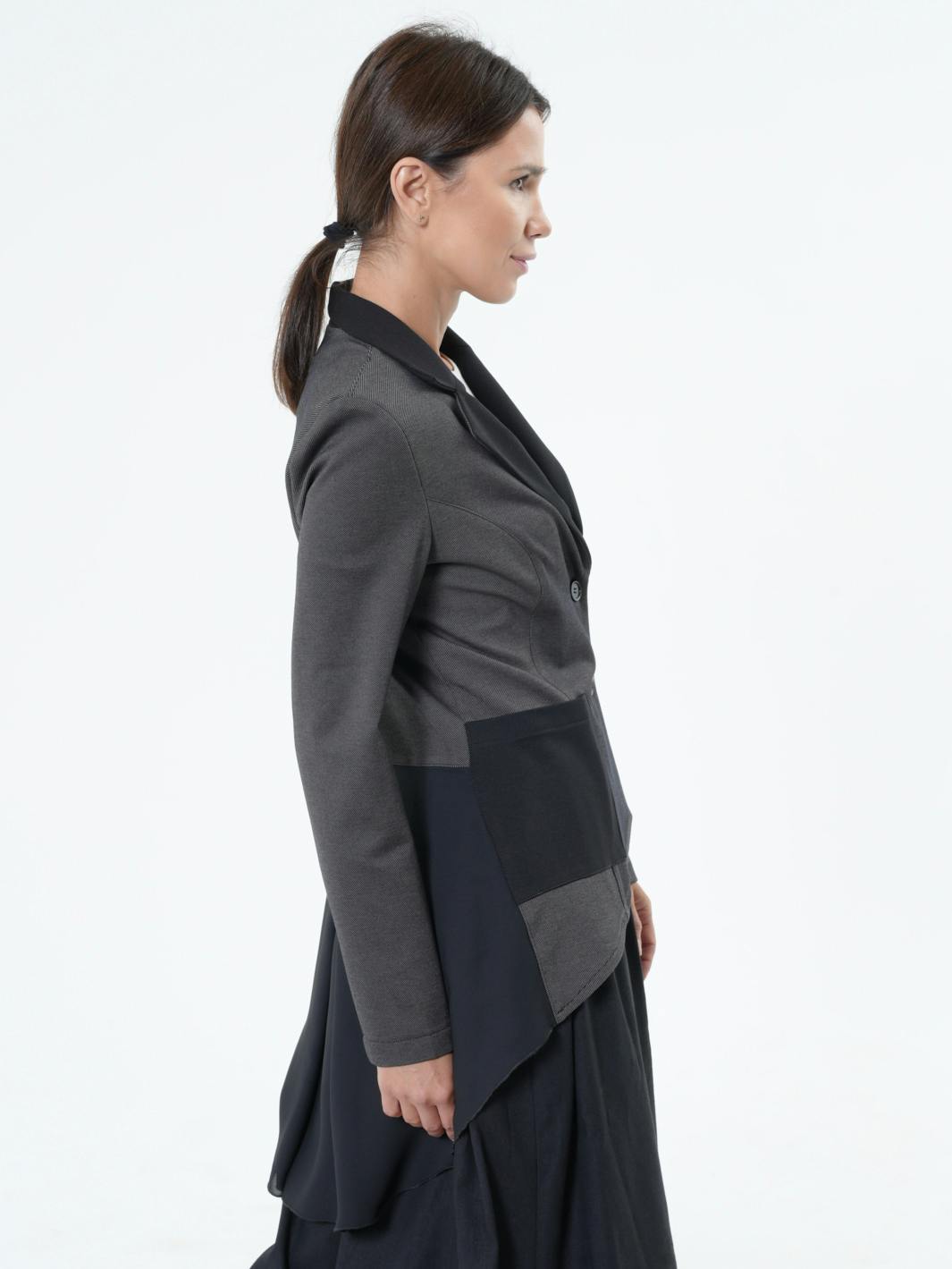 Thumbnail preview #10 for Asymmetric Blazer With Chiffon At The Back