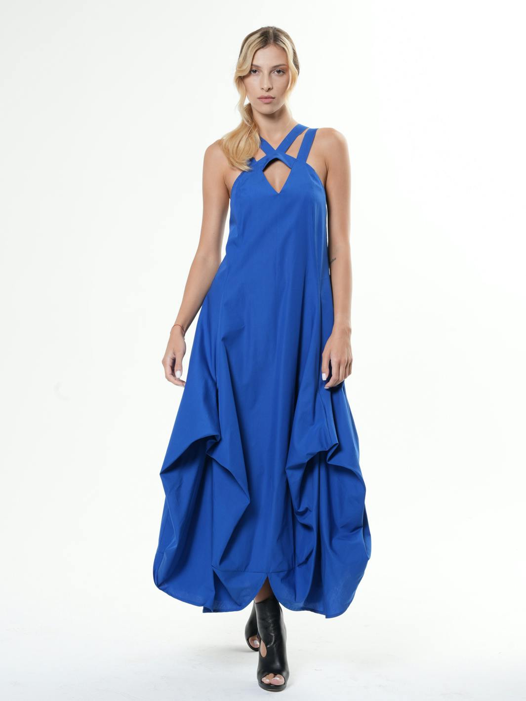 Asymmetric Long Cotton Dress, a product by METAMORPHOZA