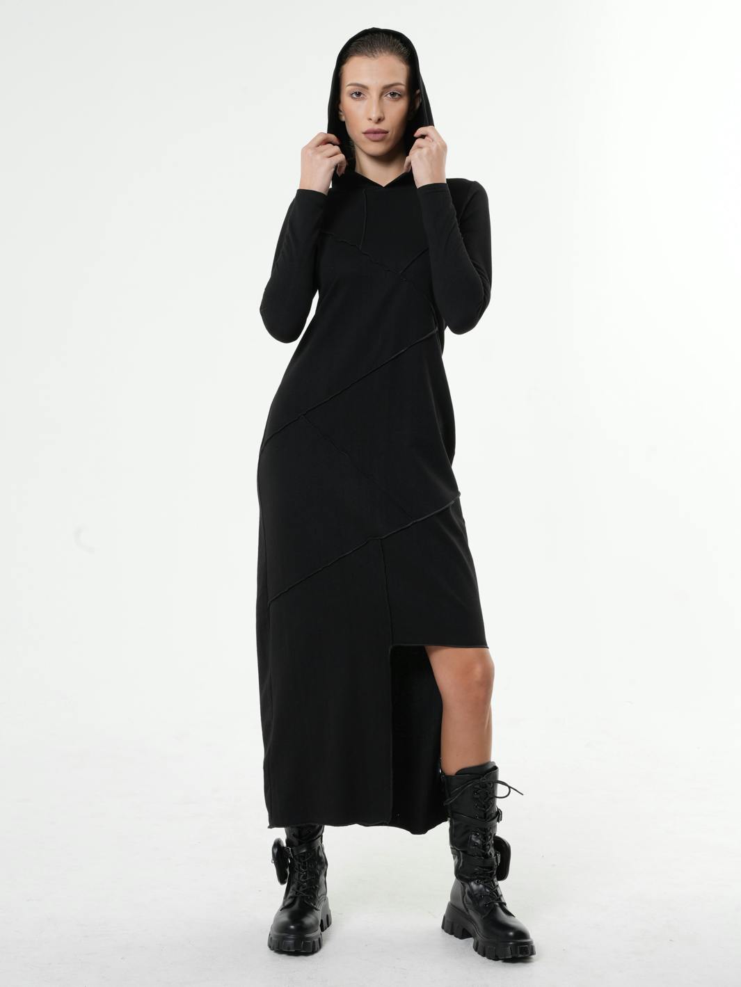 Thumbnail preview #4 for Asymmetric Hooded Dress