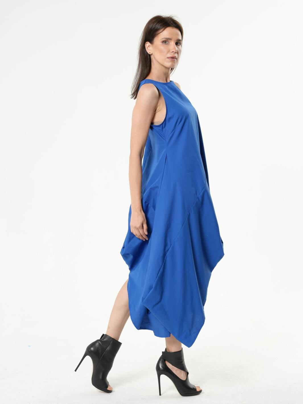 Thumbnail preview #6 for Draped Asymmetric Sleeveless Dress 