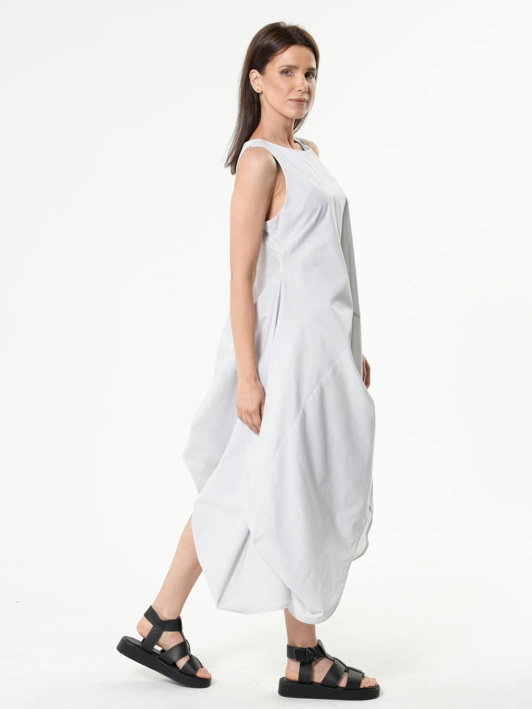 Thumbnail preview #5 for Draped Asymmetric Sleeveless Dress 