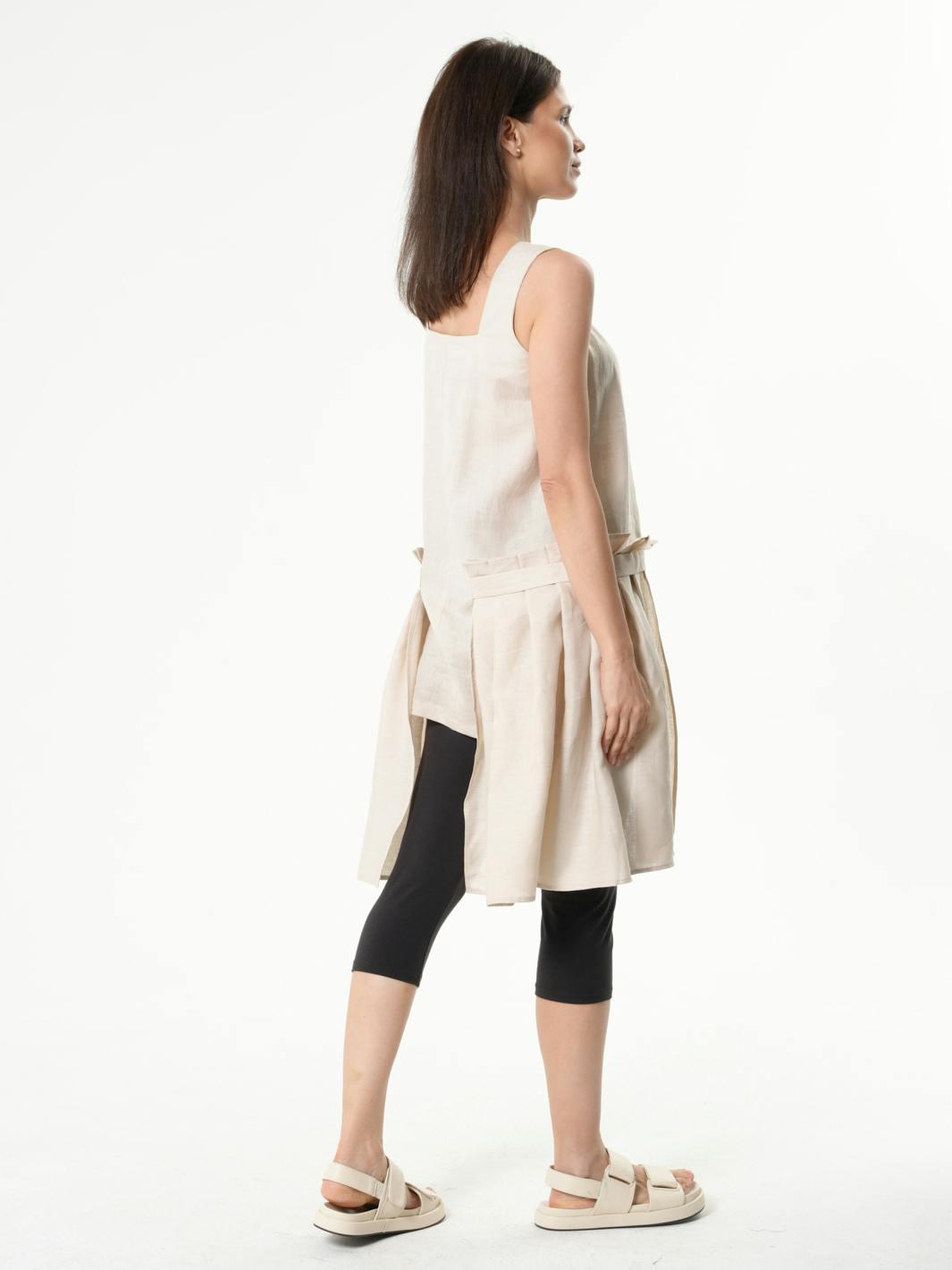 Thumbnail preview #5 for Asymmetric Linen Tunic Top