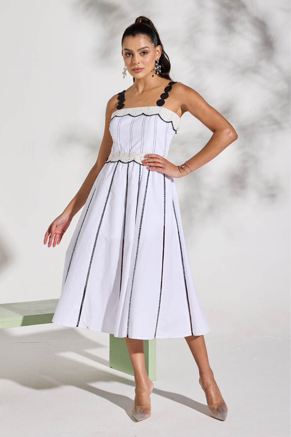 Monochrome Lace Dress, a product by Saltz n sand 