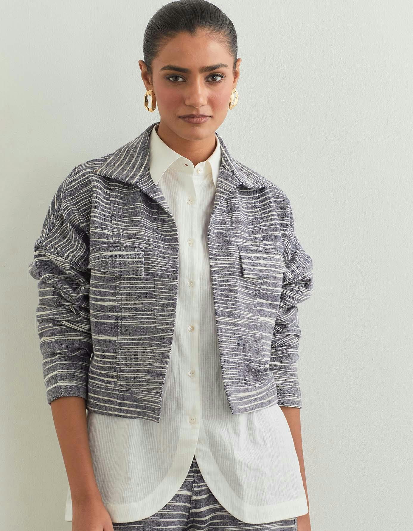 MADISON JACKET In Handwoven, a product by SIX BUTTONS DOWN