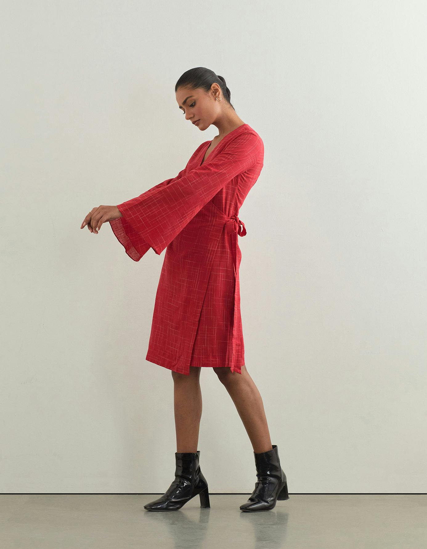 Thumbnail preview #1 for AZUKI DRESS In Red